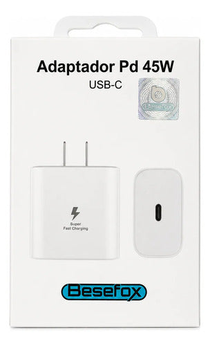Cargador Pared 45w Usb C Carga Rapida Samsung iPhone Xiaomi