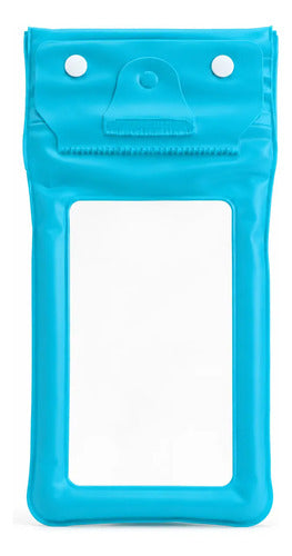 Estuche Impermeable Sumergible Para Celular Playa Piscina Azul Con Cordon Pantalla Tactil Funciona Bajo El Agua Hasta 6.9 Pulgadas — foto 8