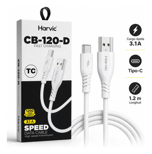 Cable Usb Tipo C Carga Rapida Datos 1 Metro Reforzado Malla
