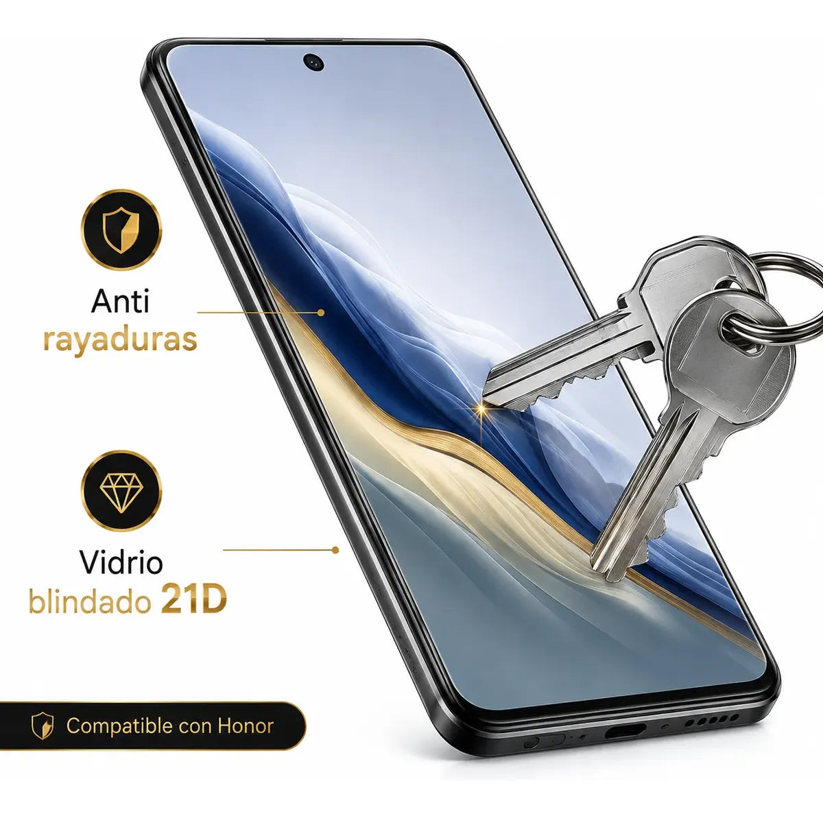 Vidrio Templado Blindado Protector Pantalla para Honor