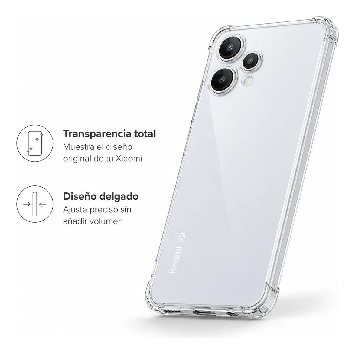 Estuche Space Antigolpes Transparente para Redmi