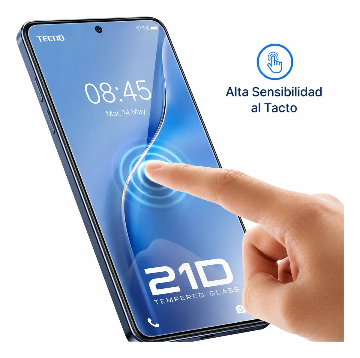 Vidrio Templado Blindado Protector Pantalla para Tecno