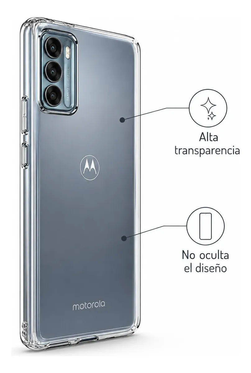 Estuche Space Antigolpes Transparente para Motorola