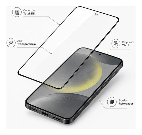 Vidrio Templado Blindado Protector Pantalla para Samsung