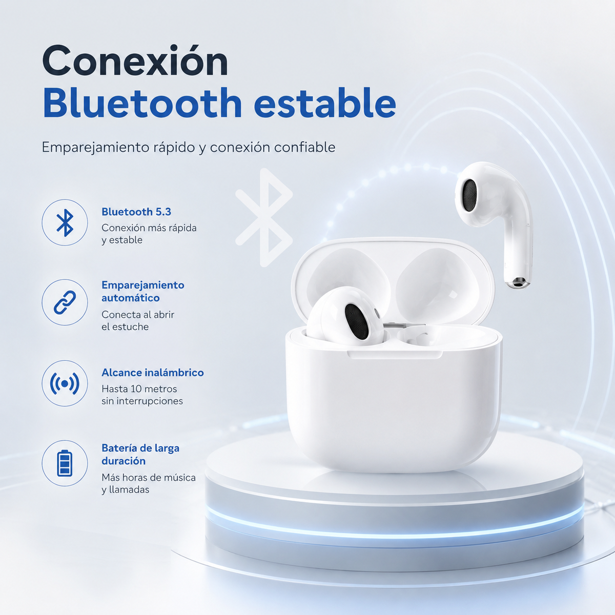 Audífonos Bluetooth Pro 4 In-Ear con Estuche de Carga
