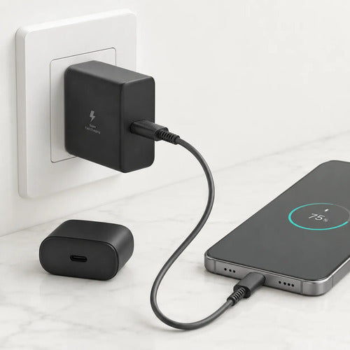 Cargador Pared 45w Usb C Carga Rapida Samsung iPhone Xiaomi