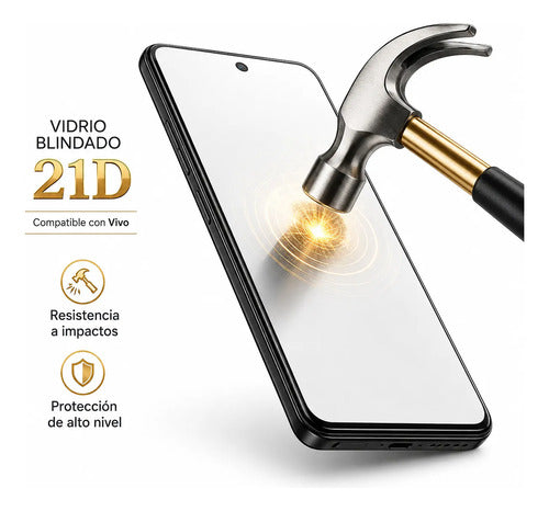 Vidrio Templado Blindado Protector Pantalla para Vivo Y17S