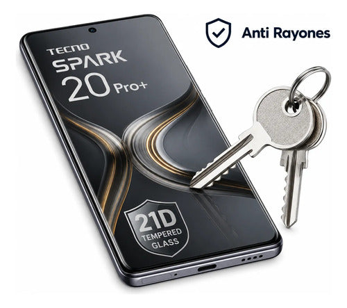 Vidrio Templado Blindado Protector Pantalla para Tecno Spark 20