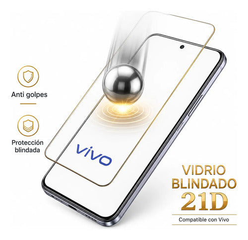 Vidrio Templado Blindado Protector Pantalla para Vivo Y17S
