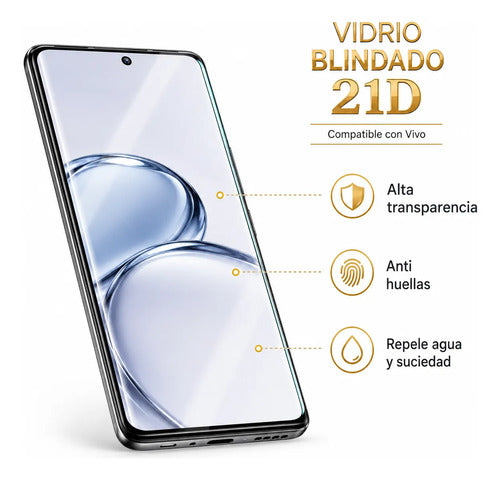 Vidrio Templado Blindado Protector Pantalla para Vivo Y17S