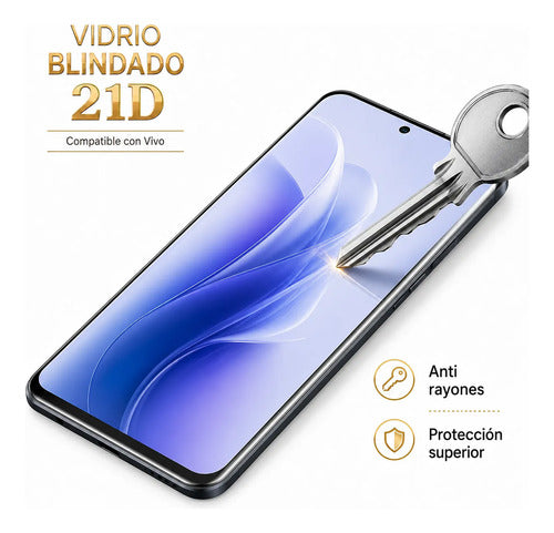 Vidrio Templado Blindado Protector Pantalla para Vivo Y17S