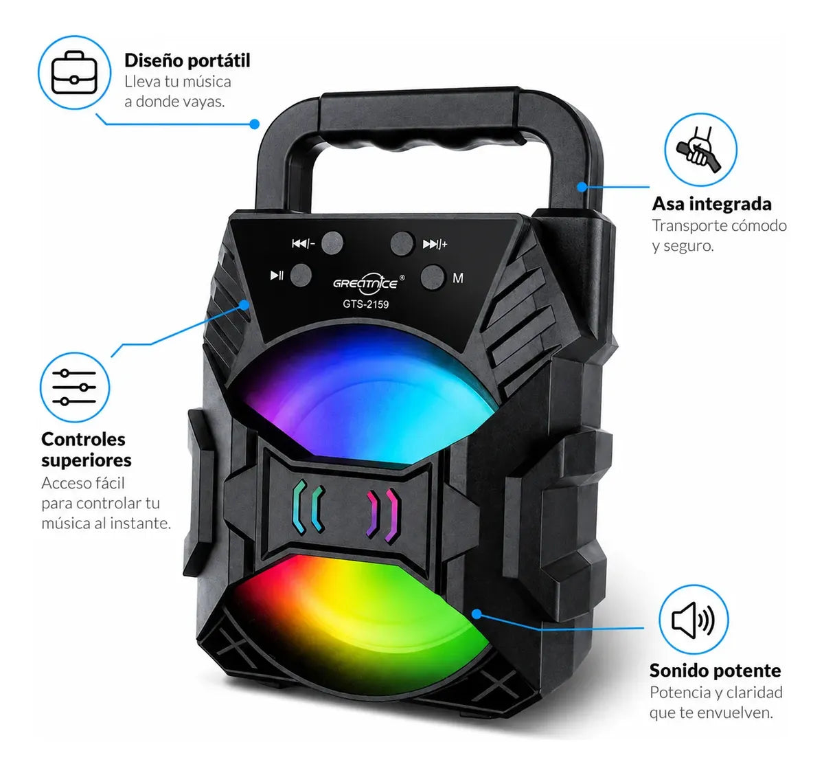 Parlante Bluetooth Portatil Inalambrico Recargable Usb
