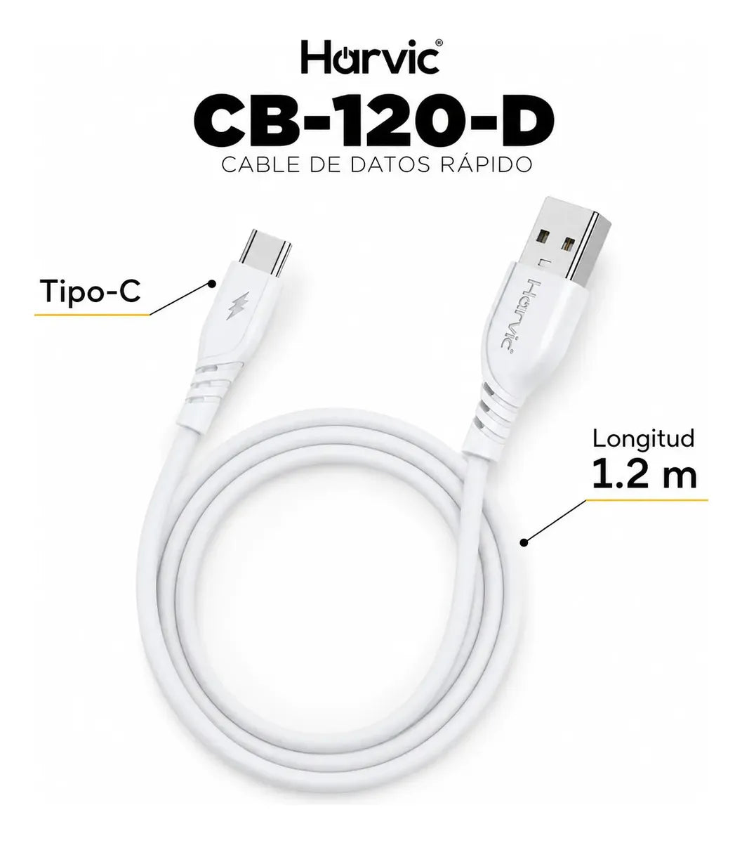 Cable Usb Tipo C Carga Rapida Datos 1 Metro Reforzado Malla