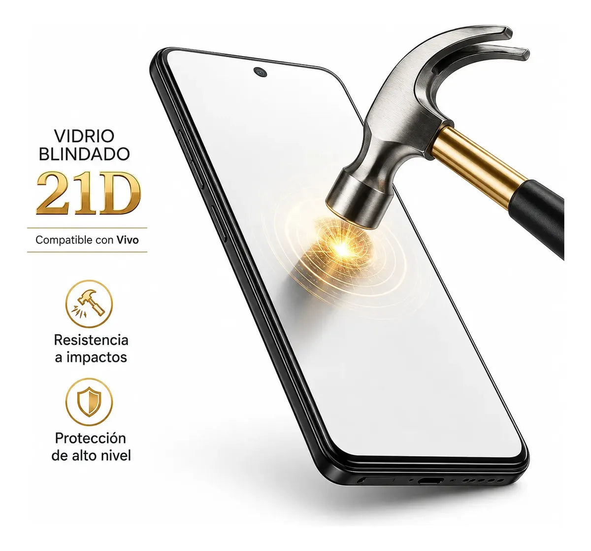 Vidrio Templado Blindado Protector Pantalla para Vivo