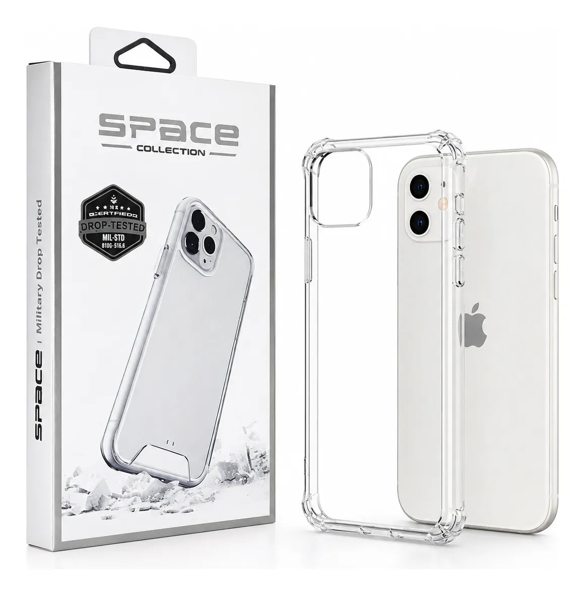 Estuche Space Antigolpes Transparente para Iphone