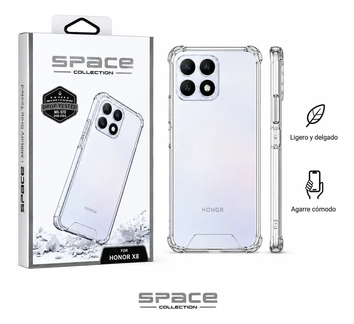 Estuche Space Antigolpes Transparente para Honor