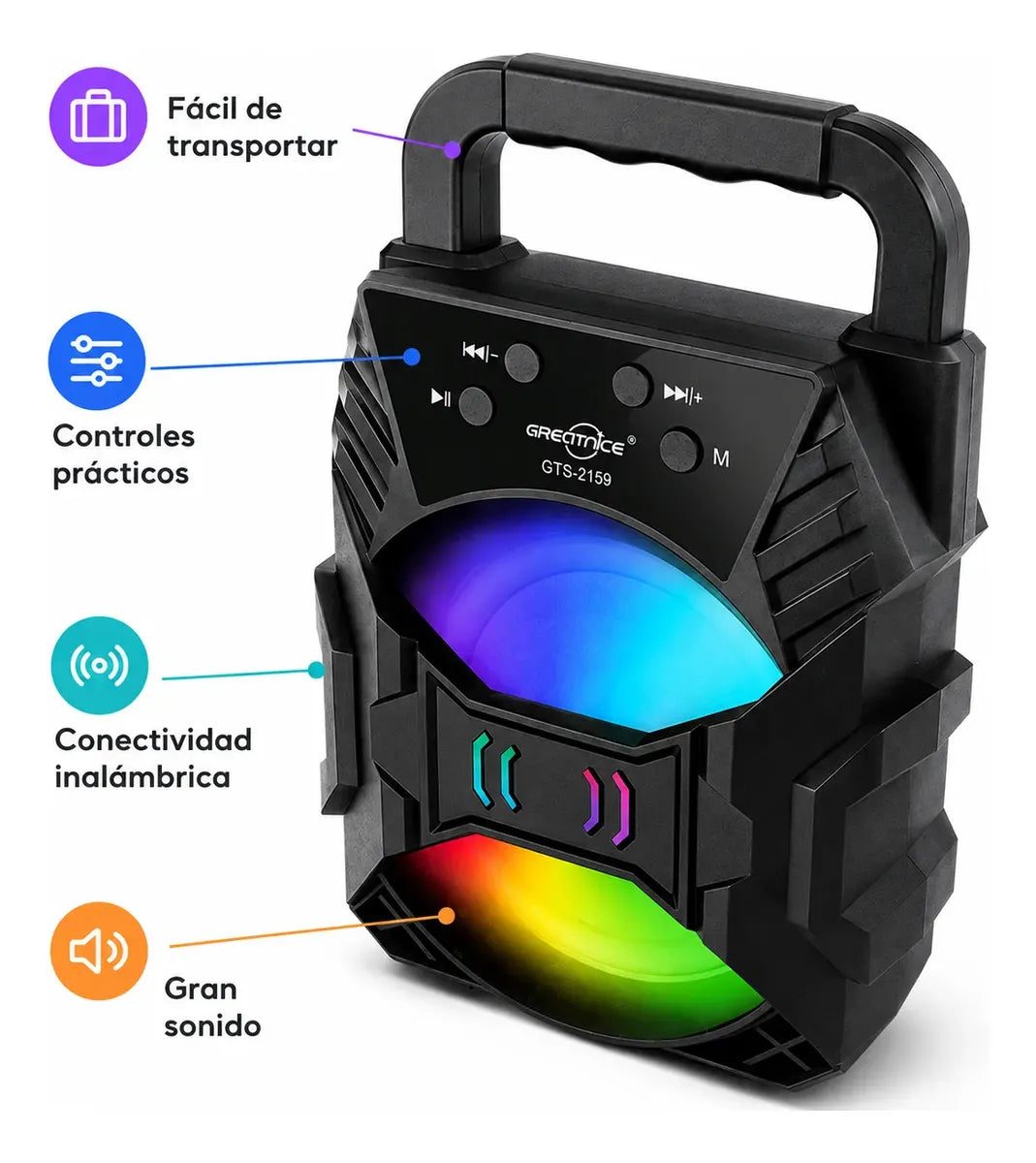 Parlante Bluetooth Portatil Inalambrico Recargable Usb
